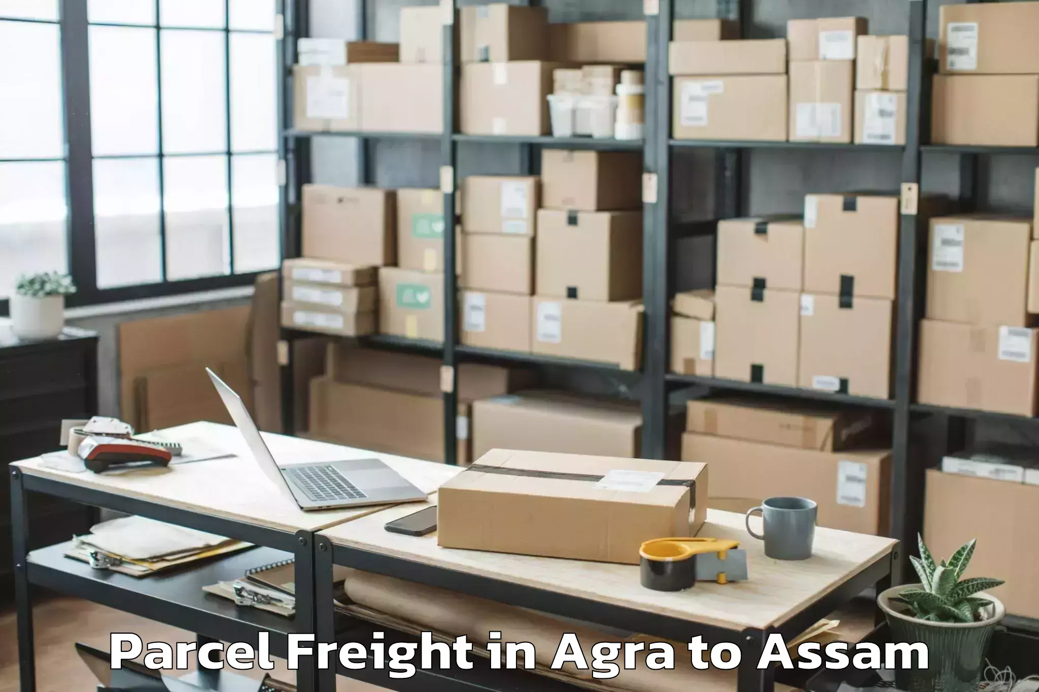 Book Your Agra to Dergaon Parcel Freight Today